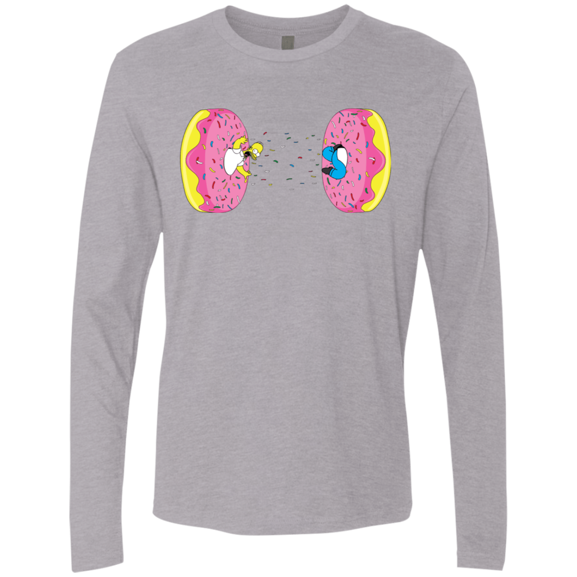 T-Shirts Heather Grey / S Donut Portal Men's Premium Long Sleeve