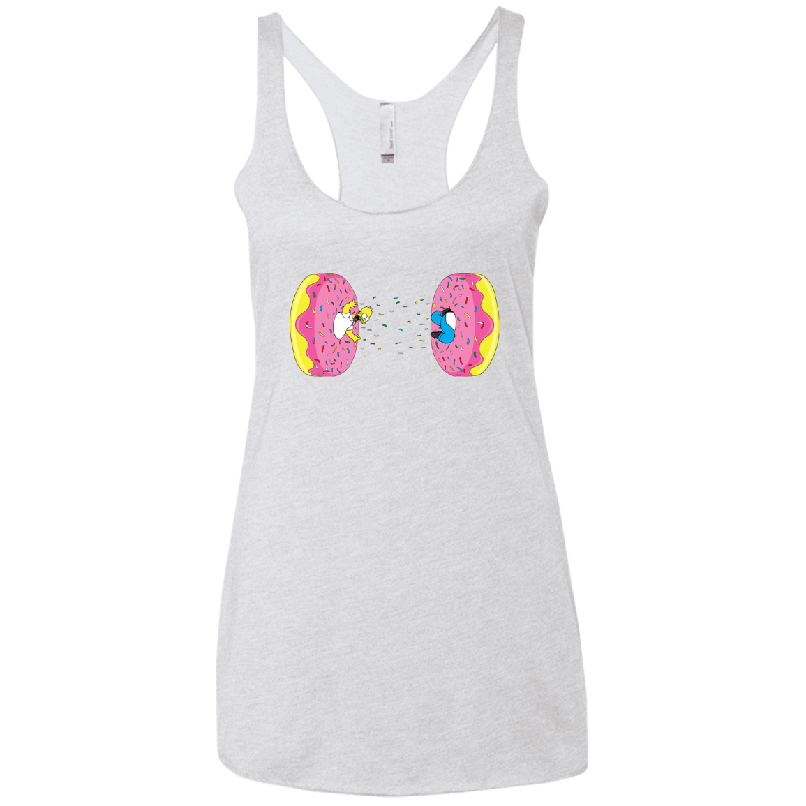T-Shirts Heather White / X-Small Donut Portal Women's Triblend Racerback Tank