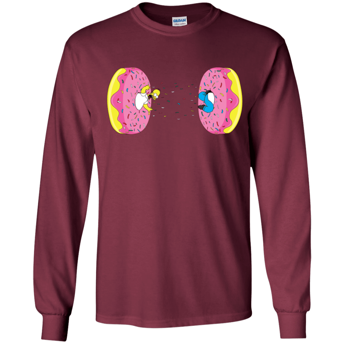 T-Shirts Maroon / YS Donut Portal Youth Long Sleeve T-Shirt
