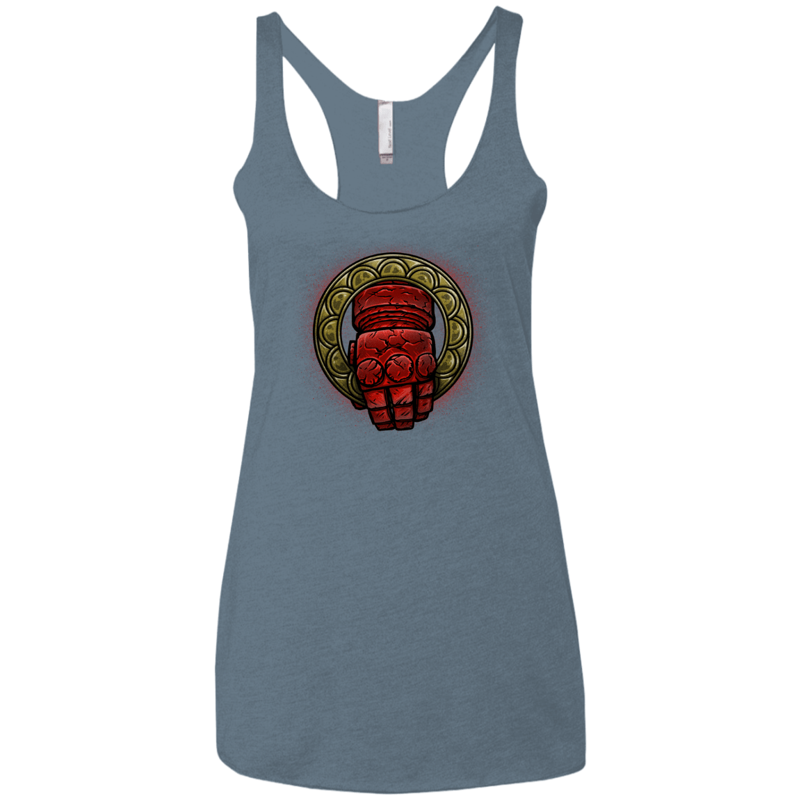 T-Shirts Indigo / X-Small Doom Hand of the King Women's Triblend Racerback Tank