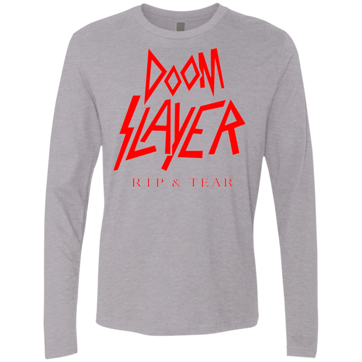 T-Shirts Heather Grey / Small Doom Slayer Men's Premium Long Sleeve