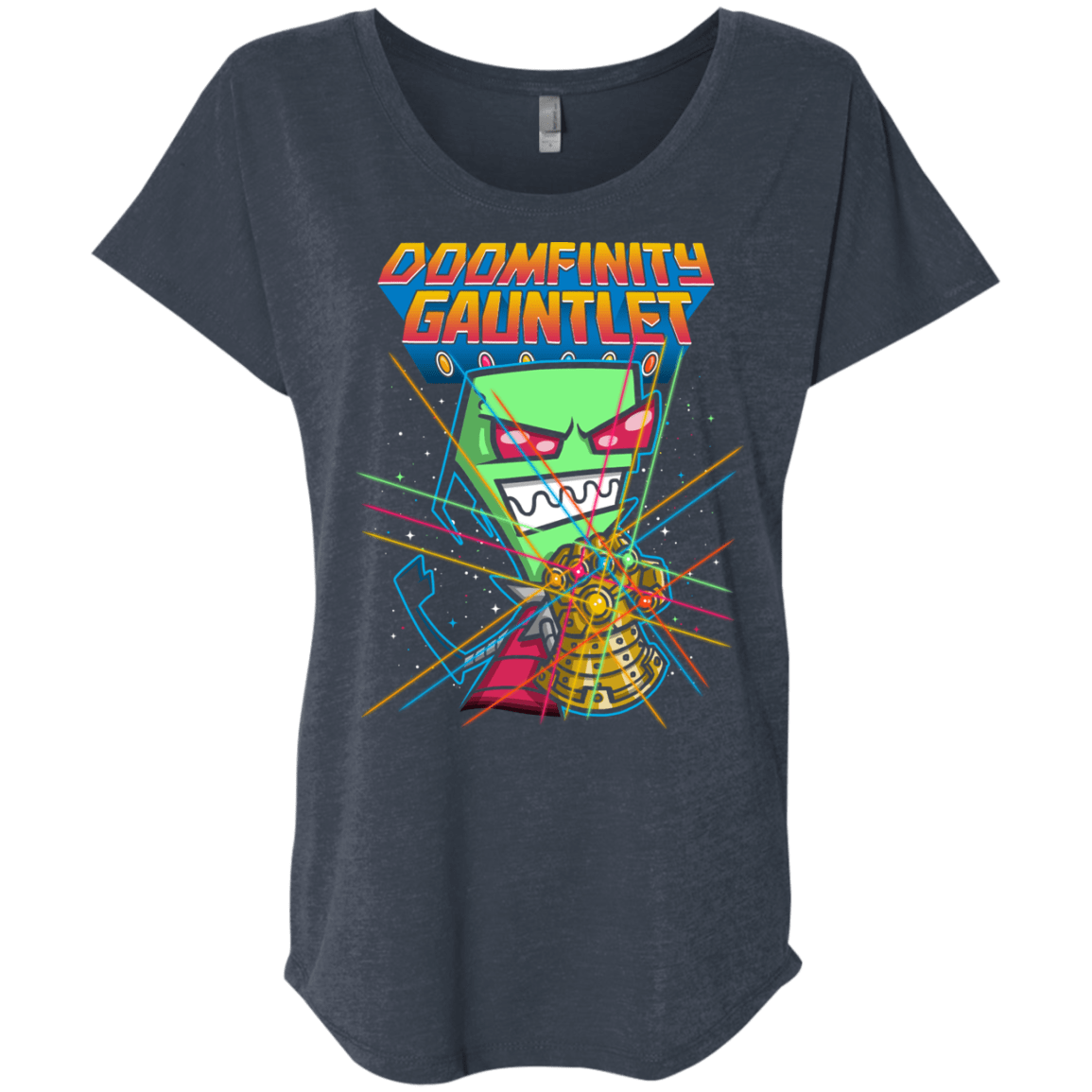 T-Shirts Vintage Navy / X-Small DOOMFINITY Triblend Dolman Sleeve