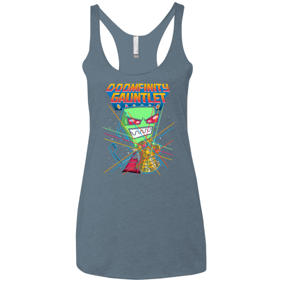 T-Shirts Indigo / X-Small DOOMFINITY Women's Triblend Racerback Tank