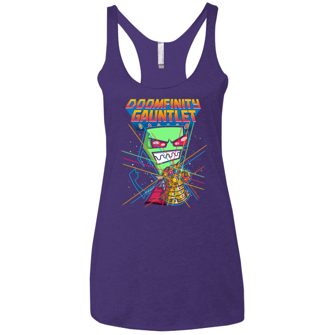 T-Shirts Purple Rush / X-Small DOOMFINITY Women's Triblend Racerback Tank