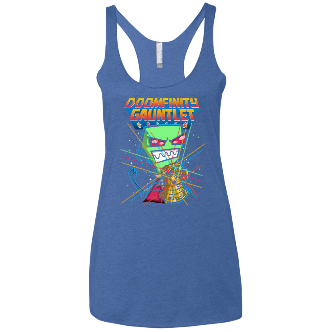 T-Shirts Vintage Royal / X-Small DOOMFINITY Women's Triblend Racerback Tank