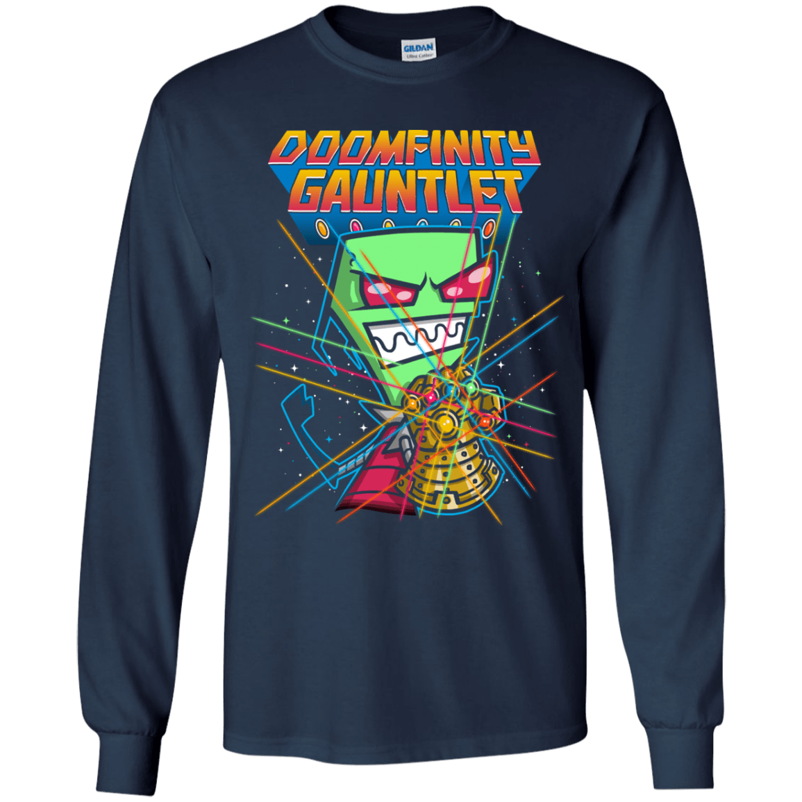 T-Shirts Navy / YS DOOMFINITY Youth Long Sleeve T-Shirt