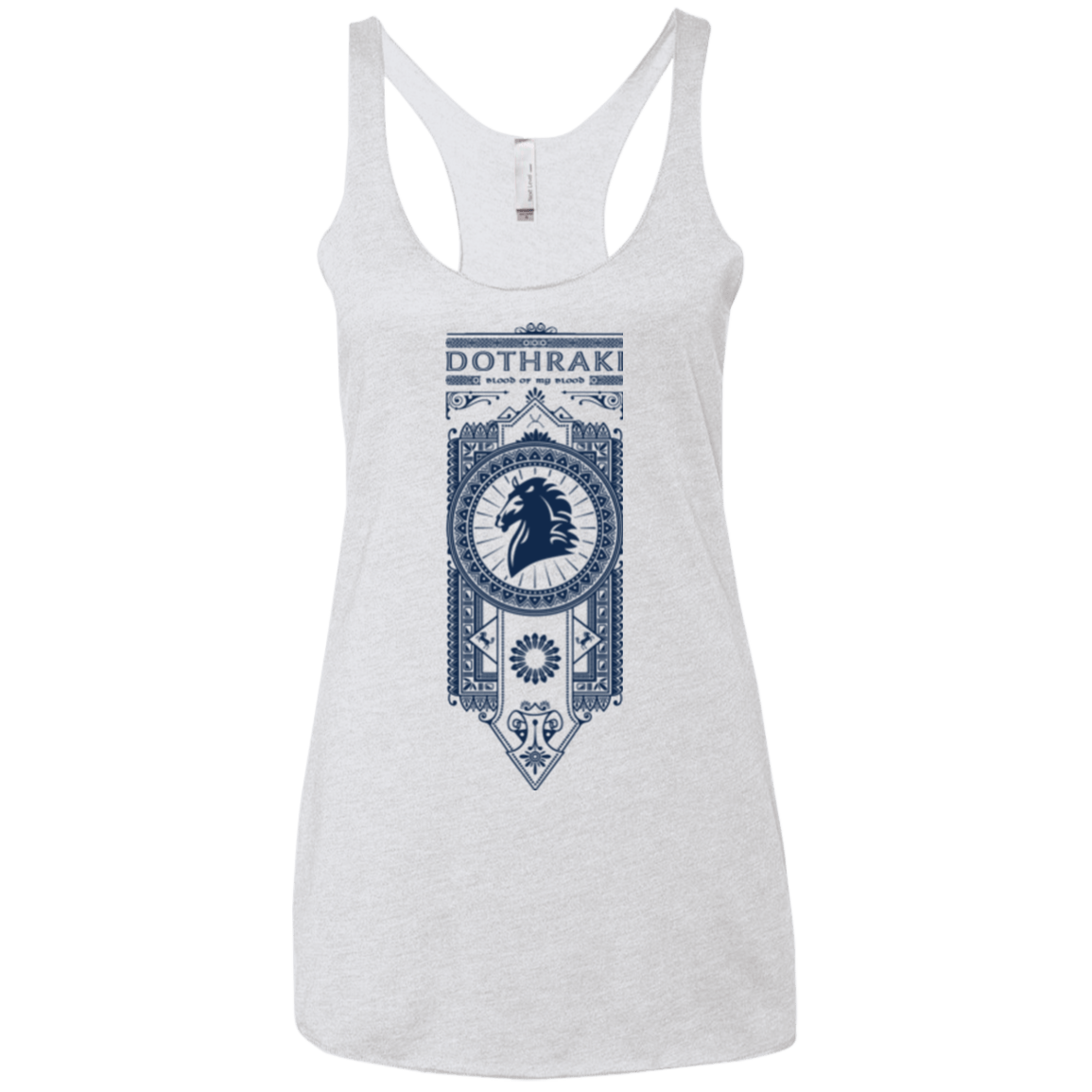 T-Shirts Heather White / X-Small Dothraki Women's Triblend Racerback Tank