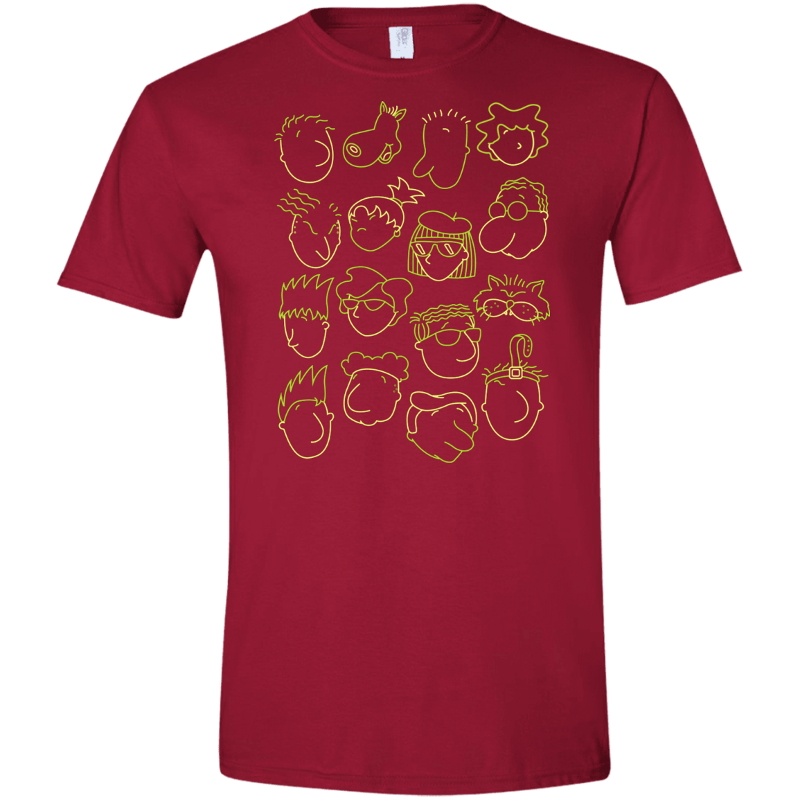 T-Shirts Cardinal Red / S DOUG Men's Semi-Fitted Softstyle