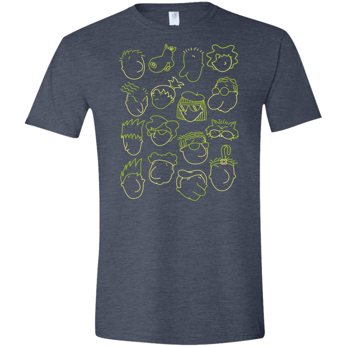 T-Shirts Heather Navy / S DOUG Men's Semi-Fitted Softstyle