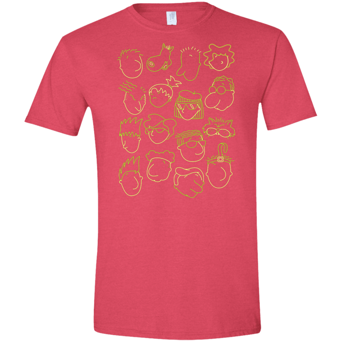 T-Shirts Heather Red / S DOUG Men's Semi-Fitted Softstyle