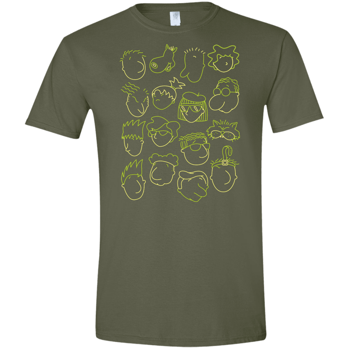 T-Shirts Military Green / S DOUG Men's Semi-Fitted Softstyle