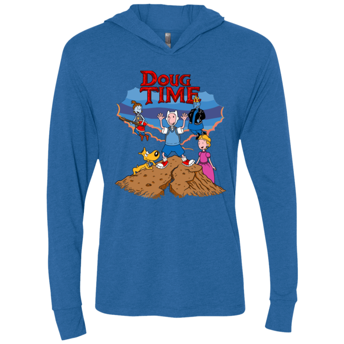 T-Shirts Vintage Royal / X-Small Doug Time Triblend Long Sleeve Hoodie Tee