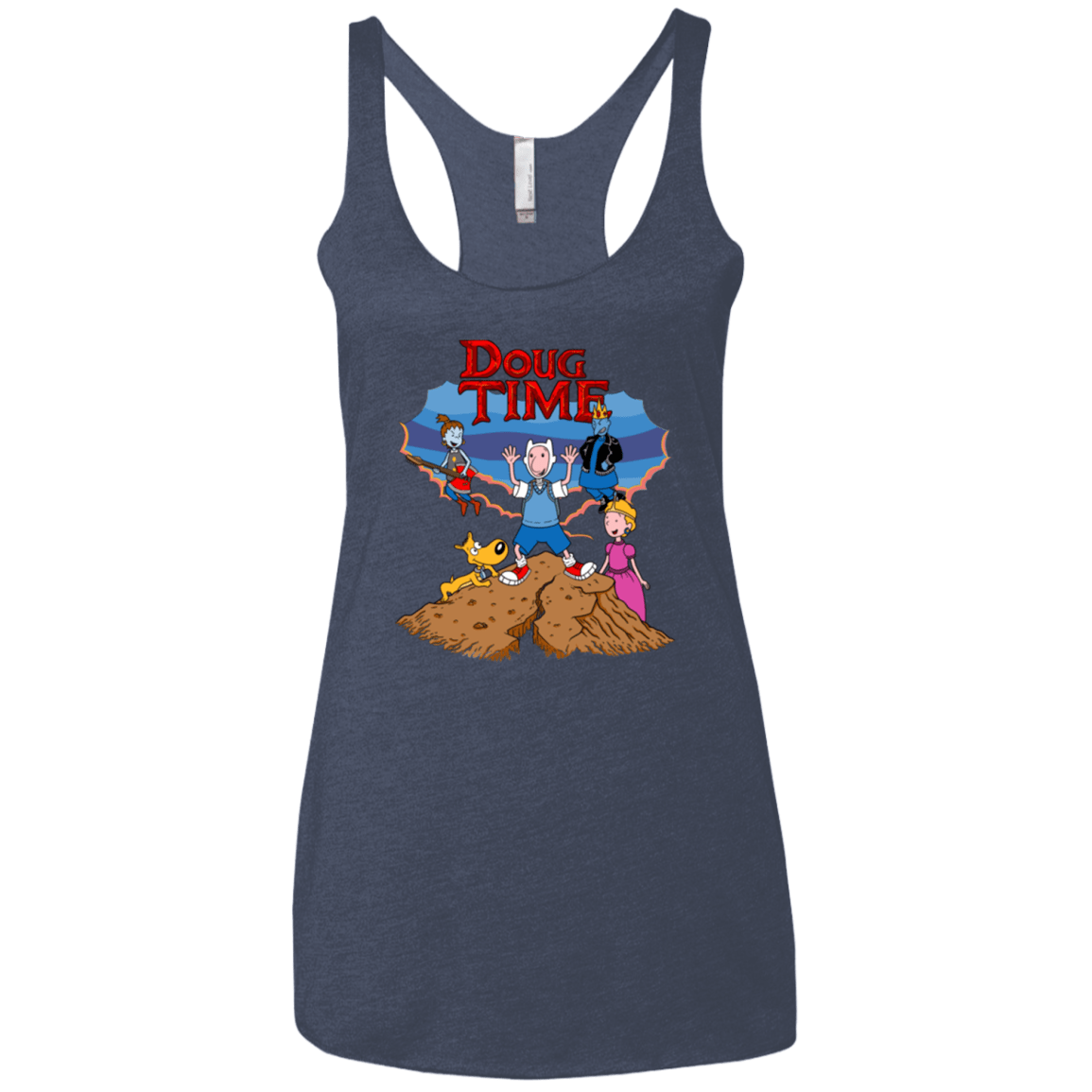 T-Shirts Vintage Navy / X-Small Doug Time Women's Triblend Racerback Tank