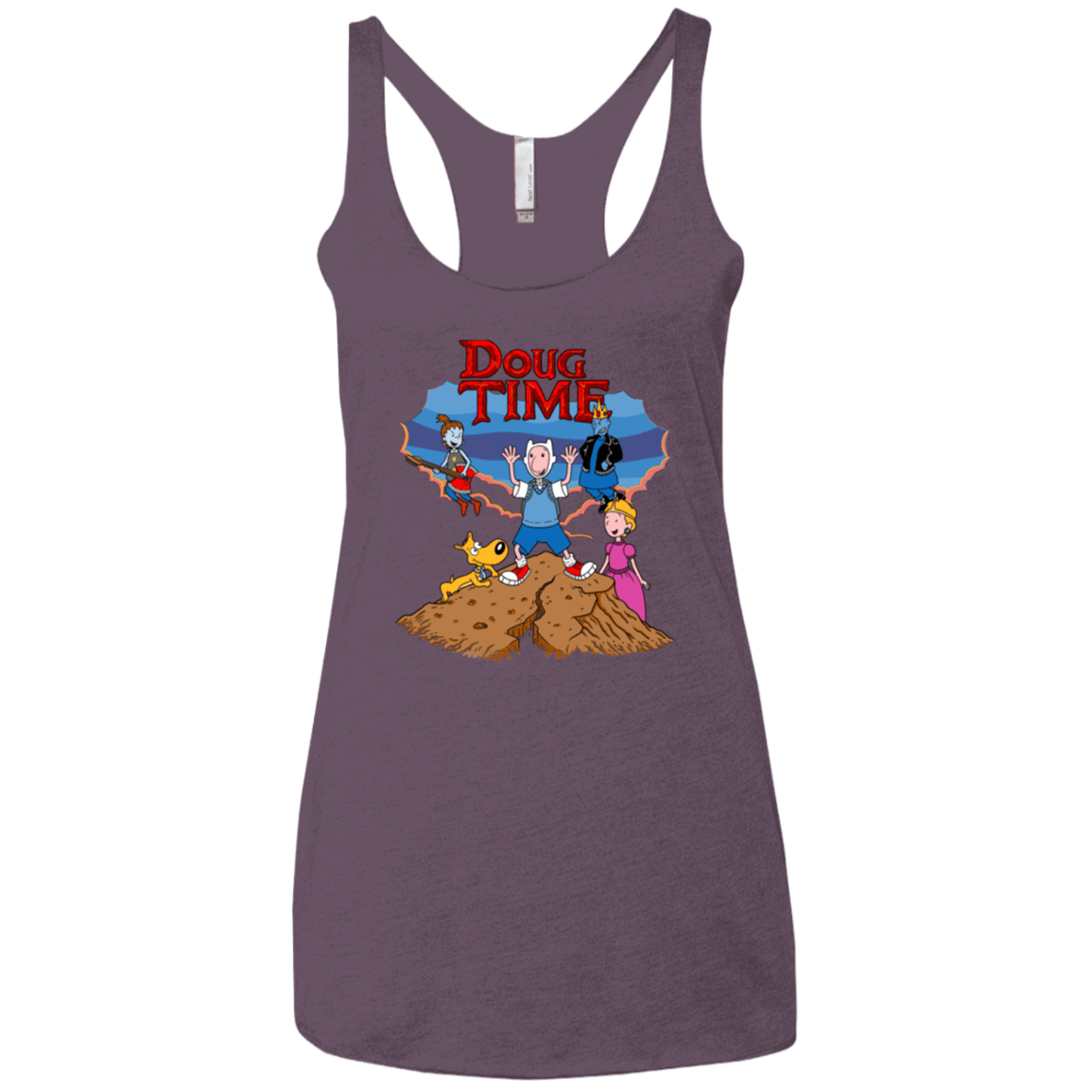 T-Shirts Vintage Purple / X-Small Doug Time Women's Triblend Racerback Tank
