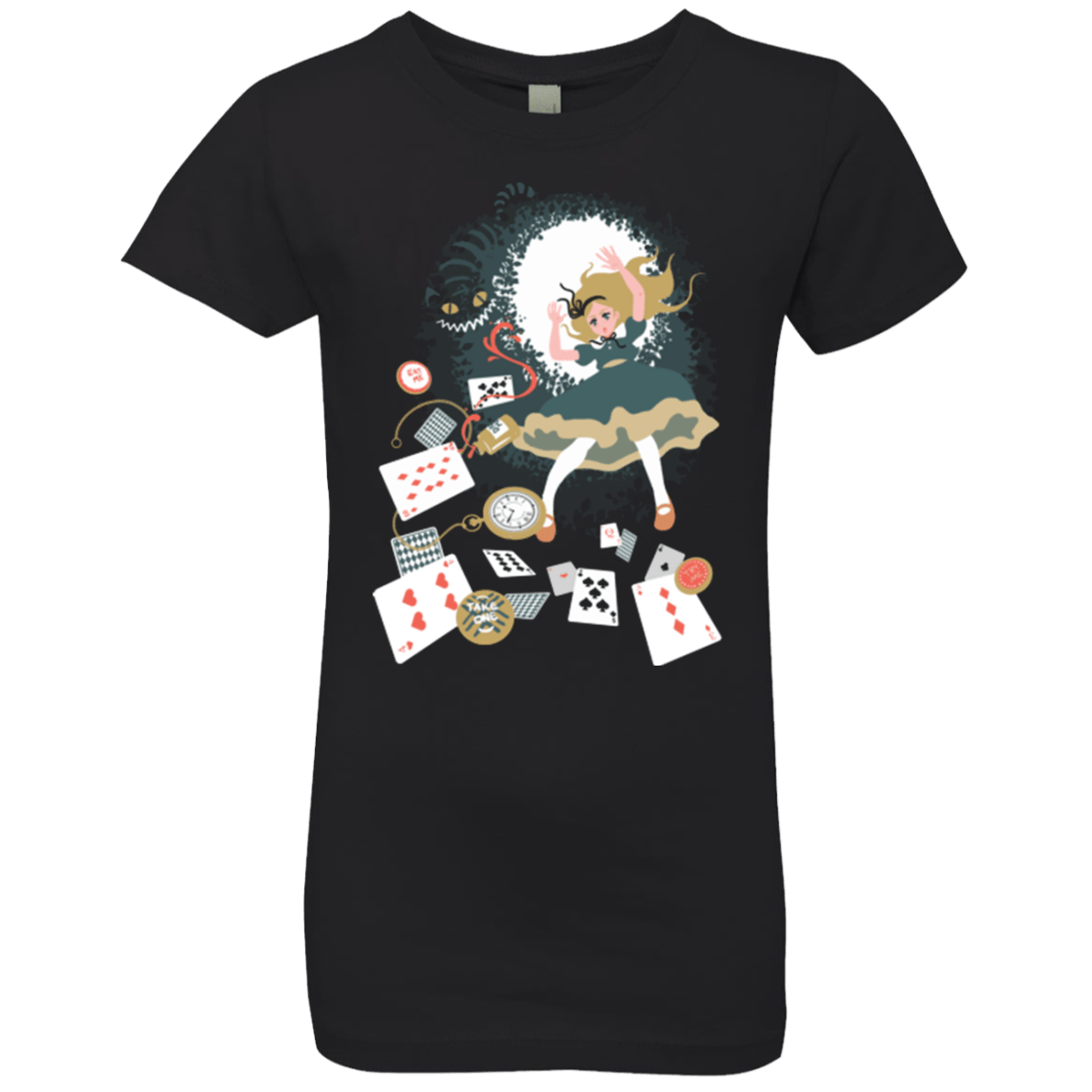 T-Shirts Black / YXS Down the rabbit hole Girls Premium T-Shirt
