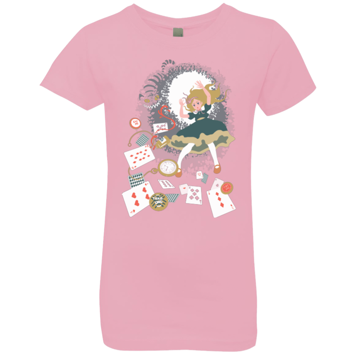 T-Shirts Light Pink / YXS Down the rabbit hole Girls Premium T-Shirt