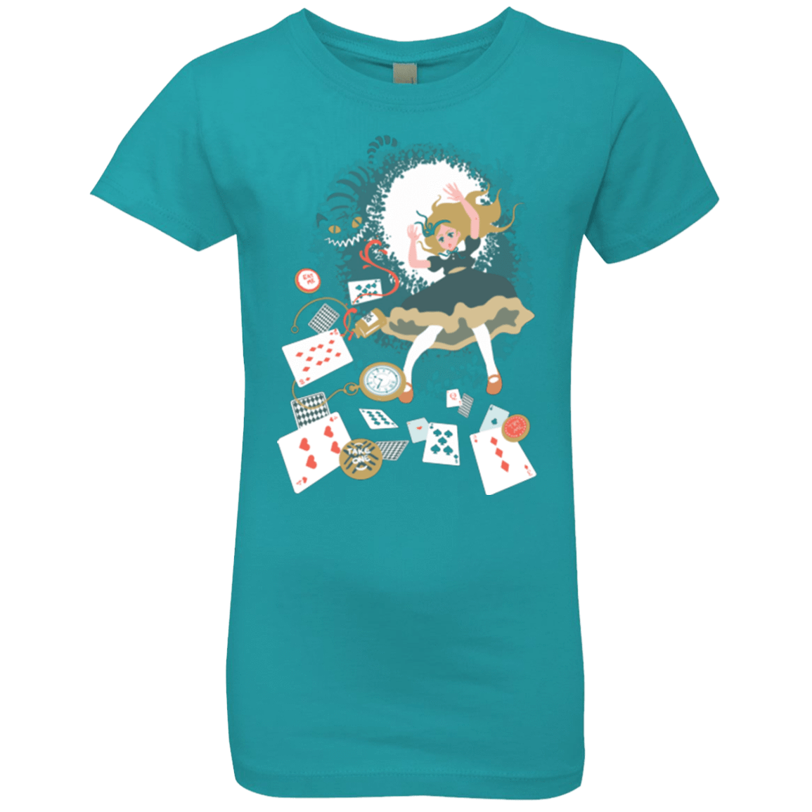 T-Shirts Tahiti Blue / YXS Down the rabbit hole Girls Premium T-Shirt