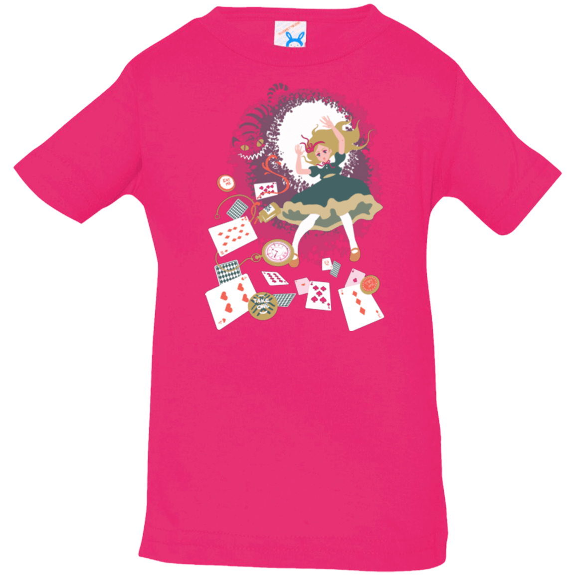 T-Shirts Hot Pink / 6 Months Down the rabbit hole Infant Premium T-Shirt