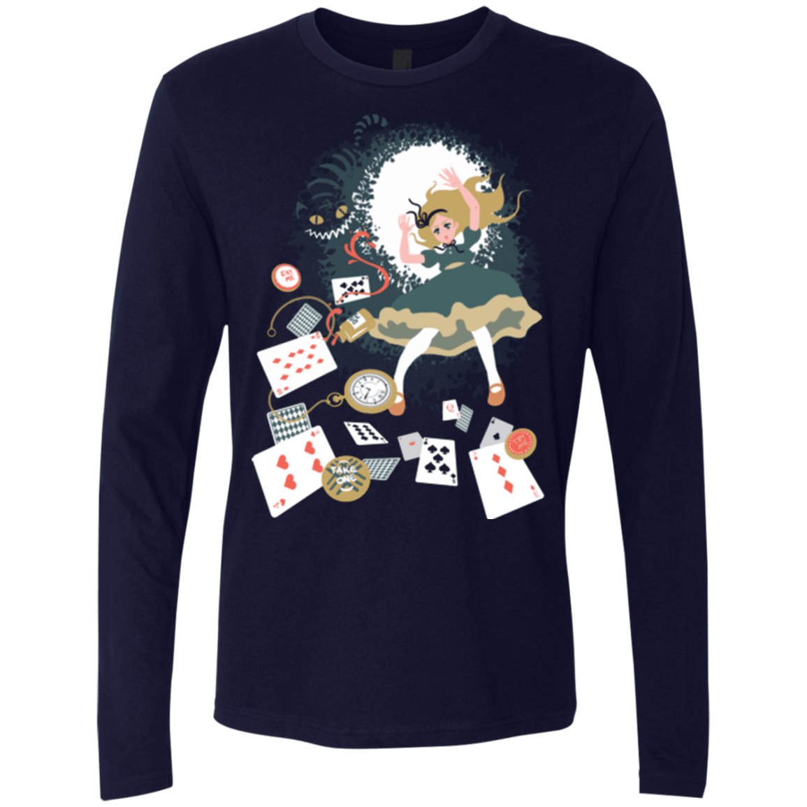T-Shirts Midnight Navy / Small Down the rabbit hole Men's Premium Long Sleeve