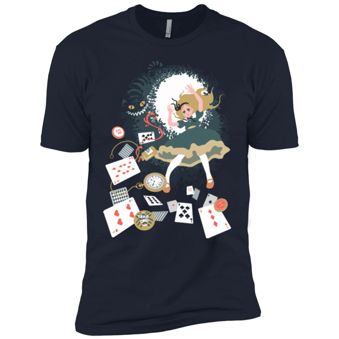 T-Shirts Midnight Navy / X-Small Down the rabbit hole Men's Premium T-Shirt