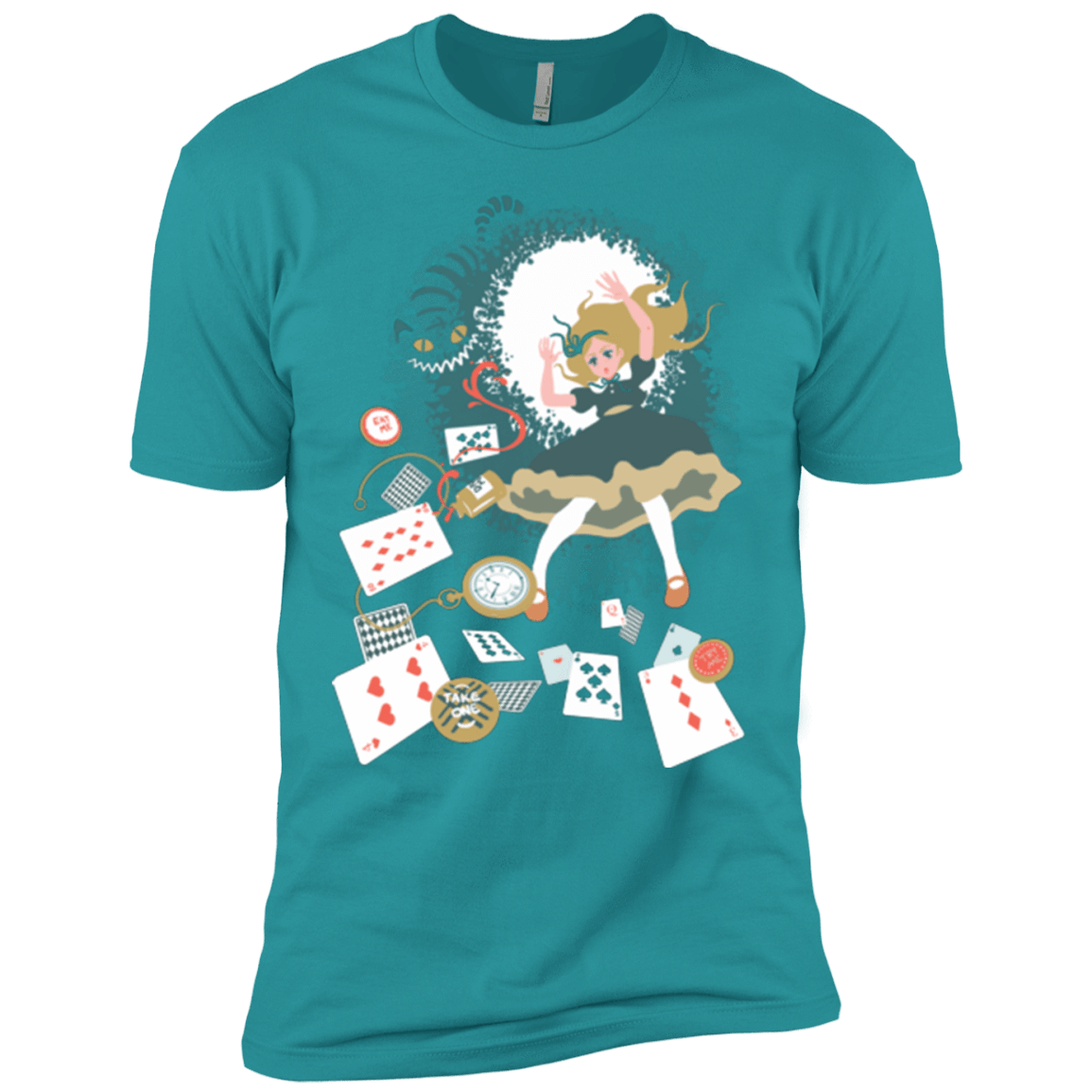 T-Shirts Tahiti Blue / X-Small Down the rabbit hole Men's Premium T-Shirt