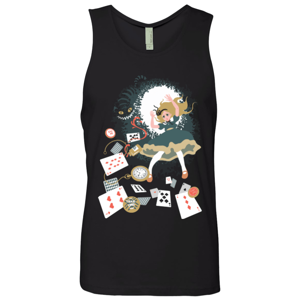 T-Shirts Black / Small Down the rabbit hole Men's Premium Tank Top