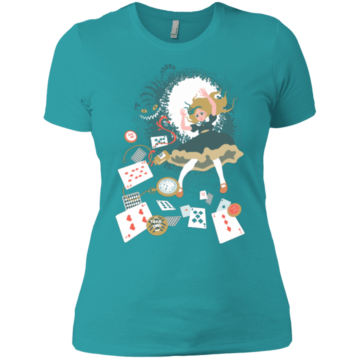 T-Shirts Tahiti Blue / X-Small Down the rabbit hole Women's Premium T-Shirt