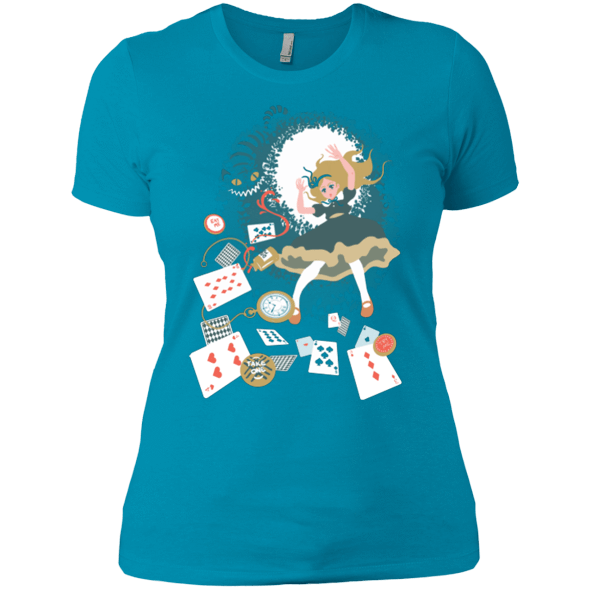 T-Shirts Turquoise / X-Small Down the rabbit hole Women's Premium T-Shirt