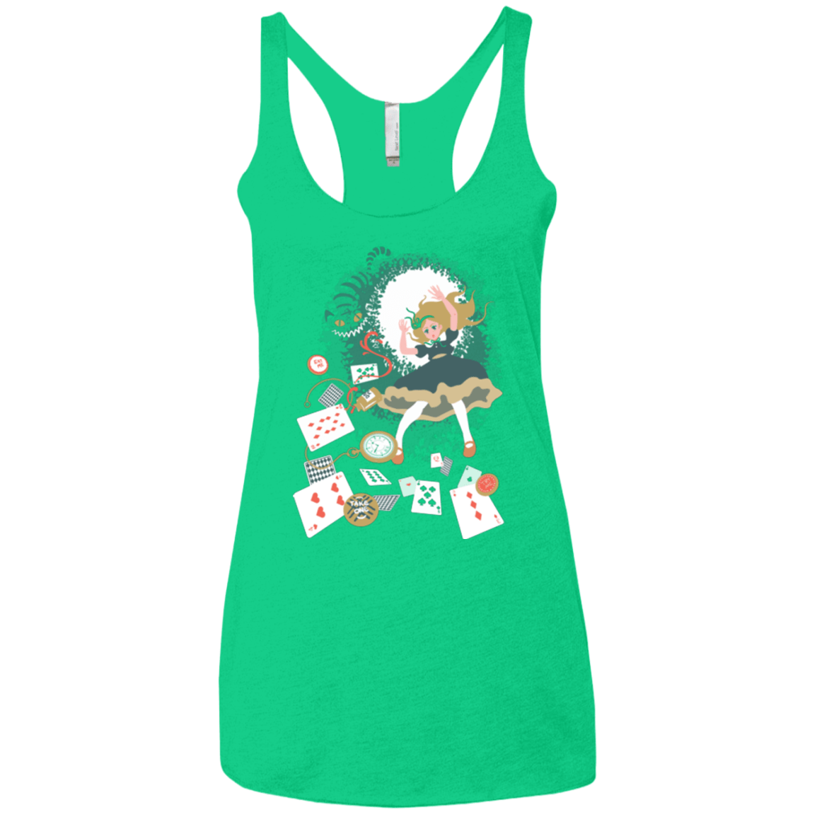 T-Shirts Envy / X-Small Down the rabbit hole Women's Triblend Racerback Tank