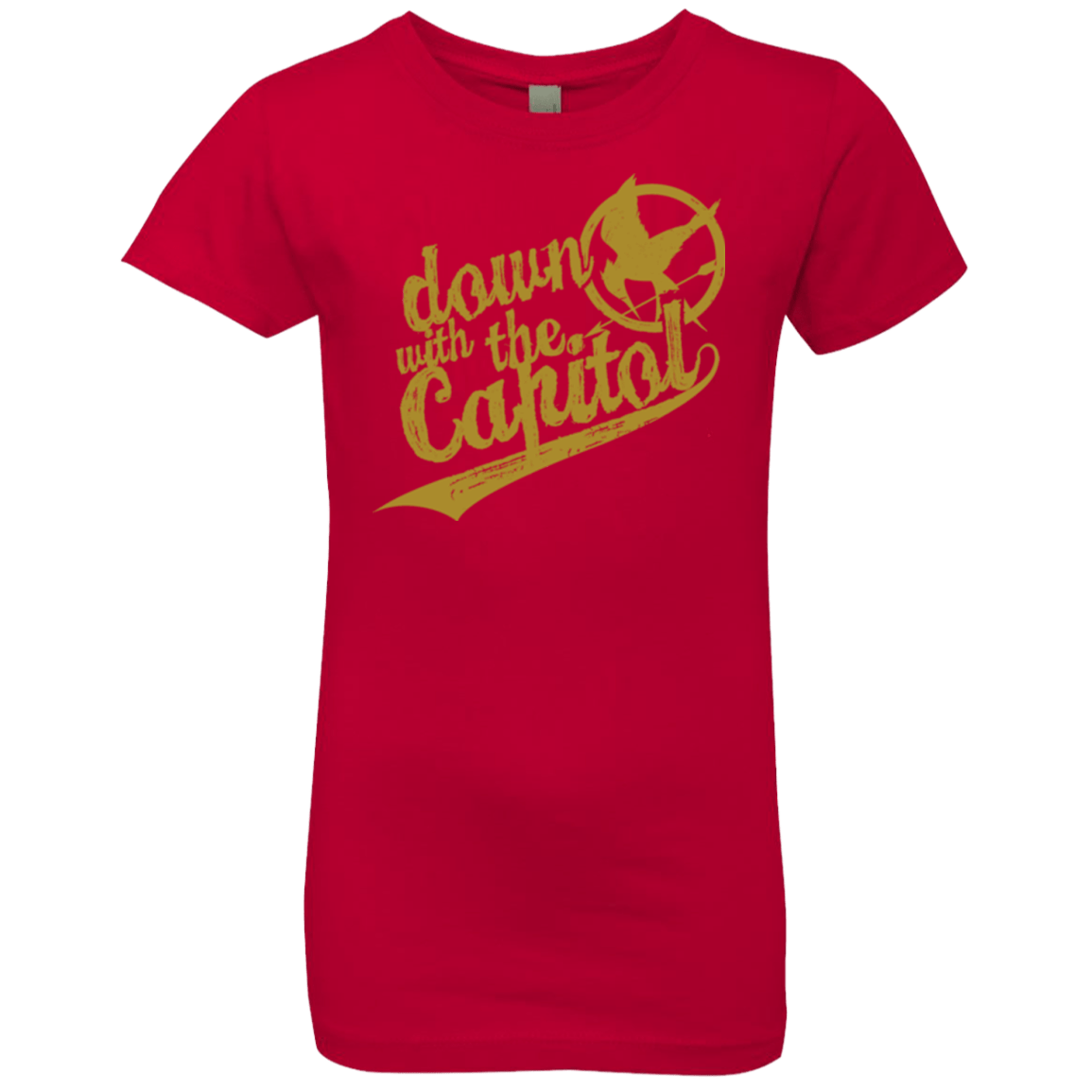 T-Shirts Red / YXS Down with the Capitol Girls Premium T-Shirt