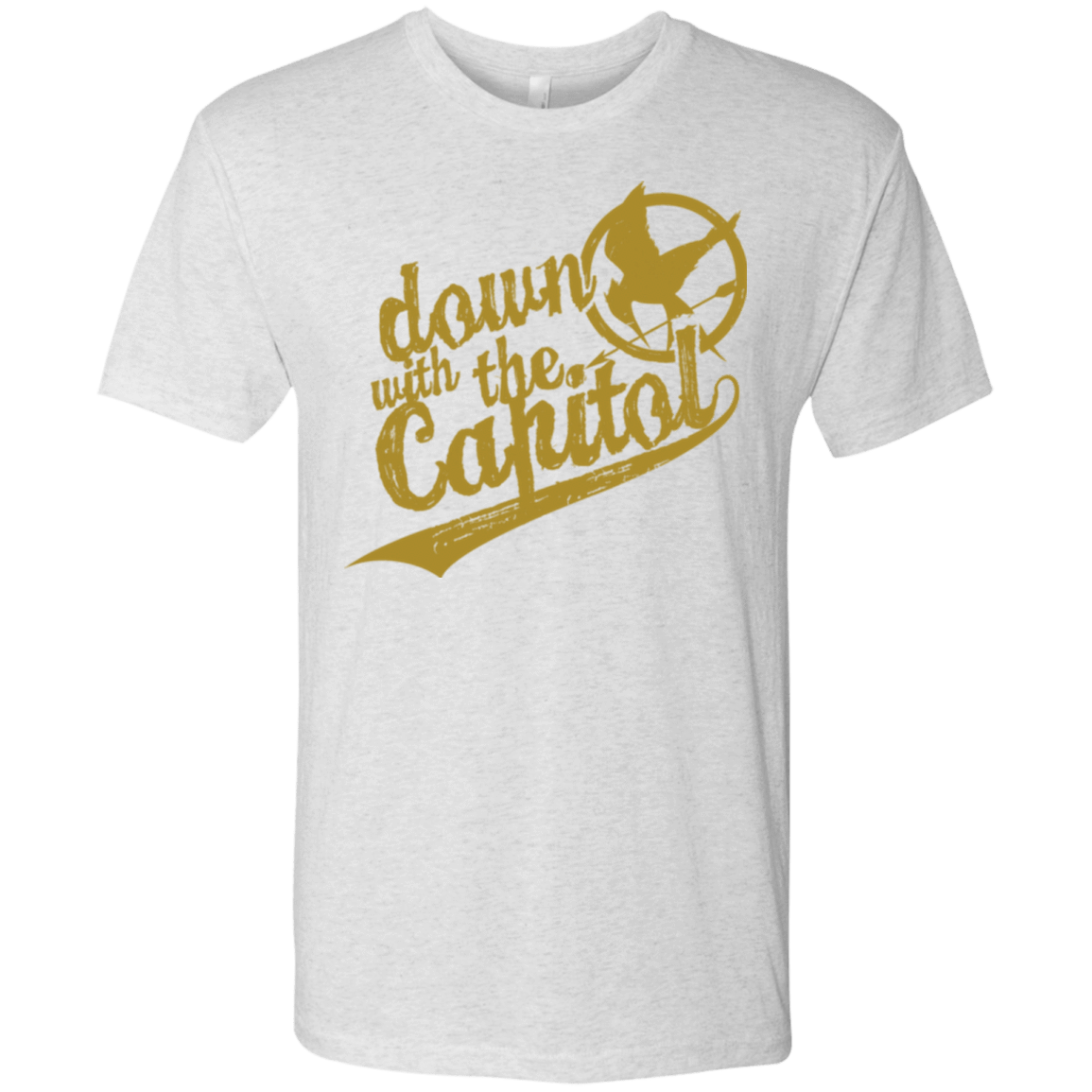 T-Shirts Heather White / Small Down with the Capitol Men's Triblend T-Shirt