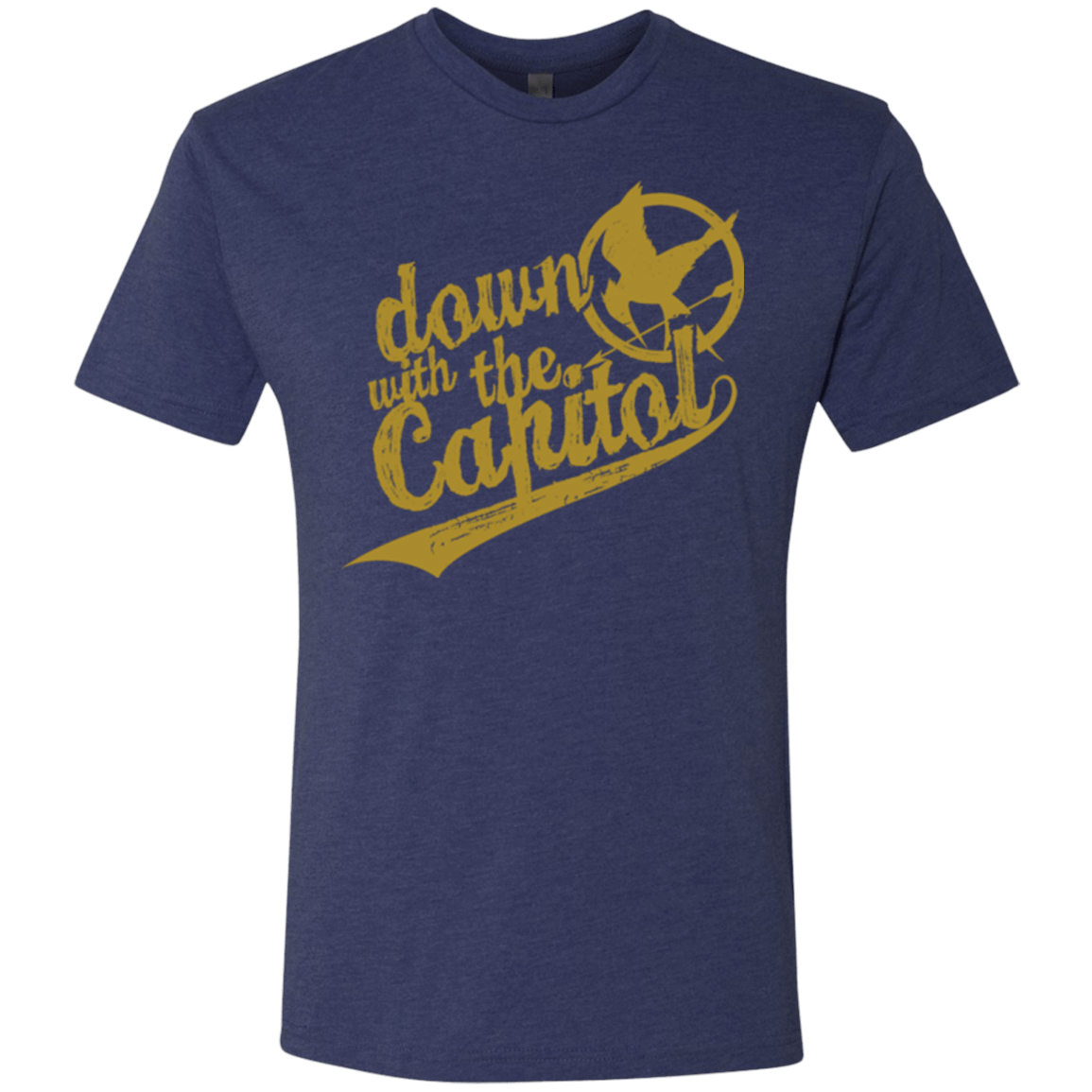 T-Shirts Vintage Navy / Small Down with the Capitol Men's Triblend T-Shirt