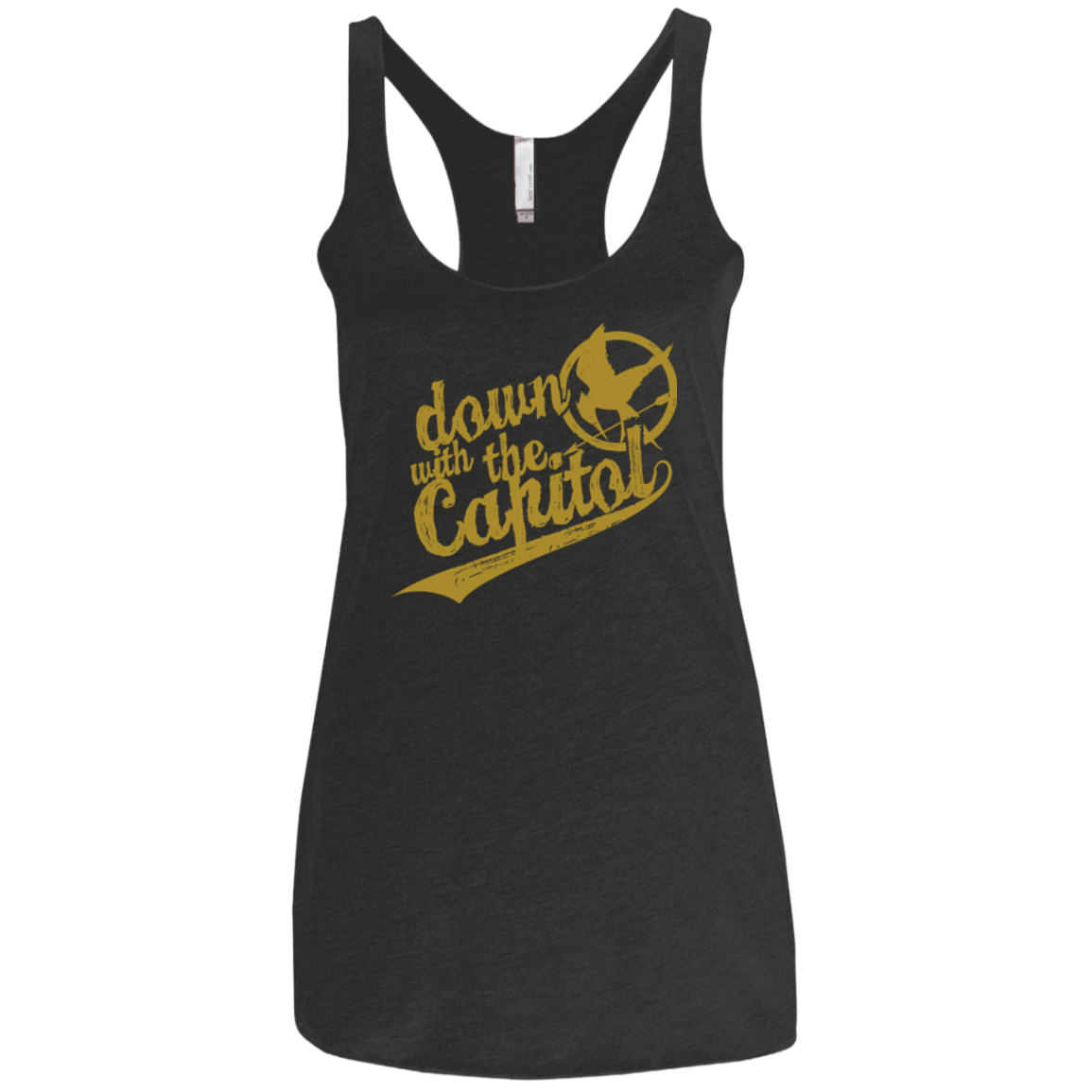 T-Shirts Vintage Black / X-Small Down with the Capitol Women's Triblend Racerback Tank