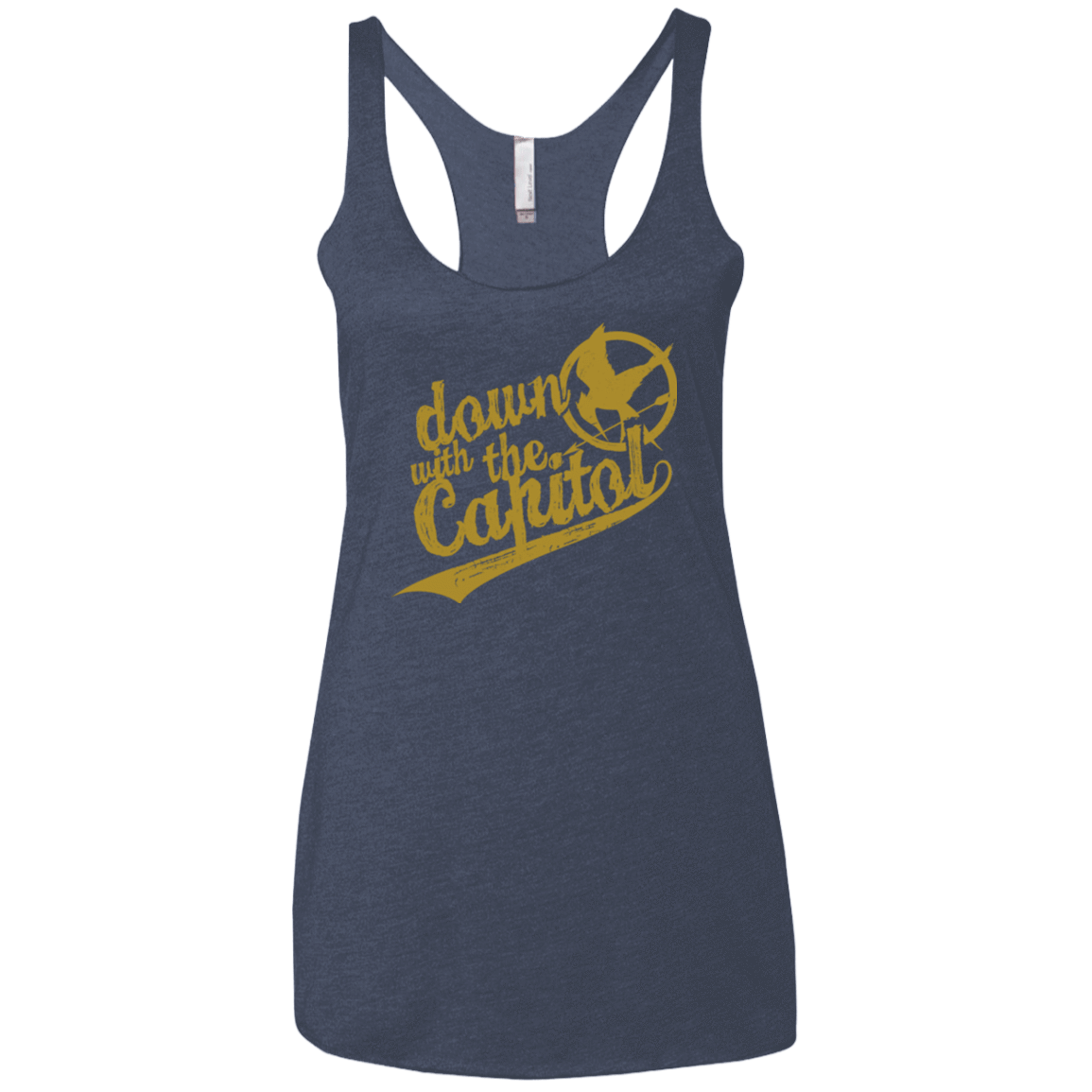 T-Shirts Vintage Navy / X-Small Down with the Capitol Women's Triblend Racerback Tank