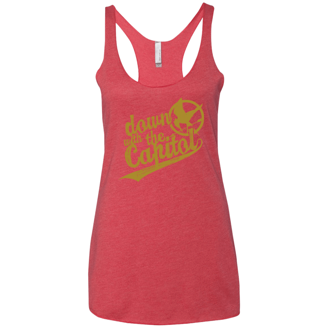 T-Shirts Vintage Red / X-Small Down with the Capitol Women's Triblend Racerback Tank