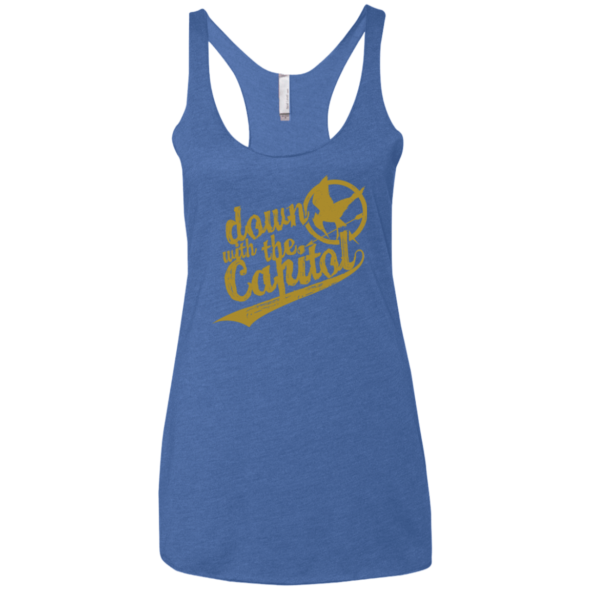 T-Shirts Vintage Royal / X-Small Down with the Capitol Women's Triblend Racerback Tank