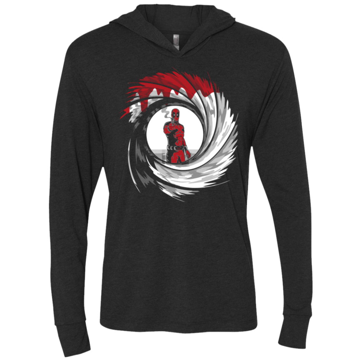 T-Shirts Vintage Black / X-Small Dpool Shot Triblend Long Sleeve Hoodie Tee