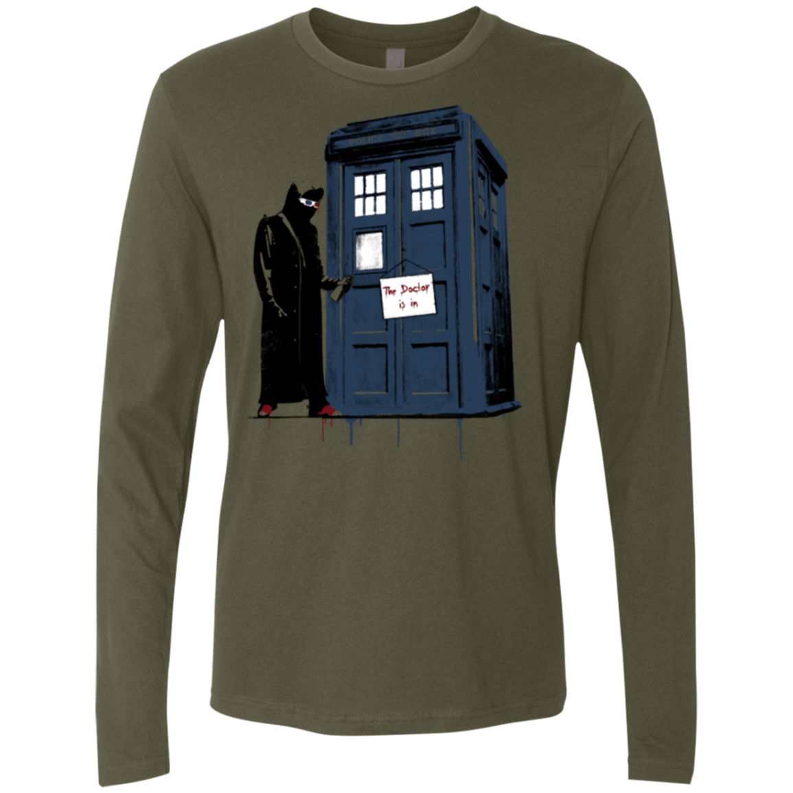 T-Shirts Military Green / Small DR Banksy 10 Men's Premium Long Sleeve