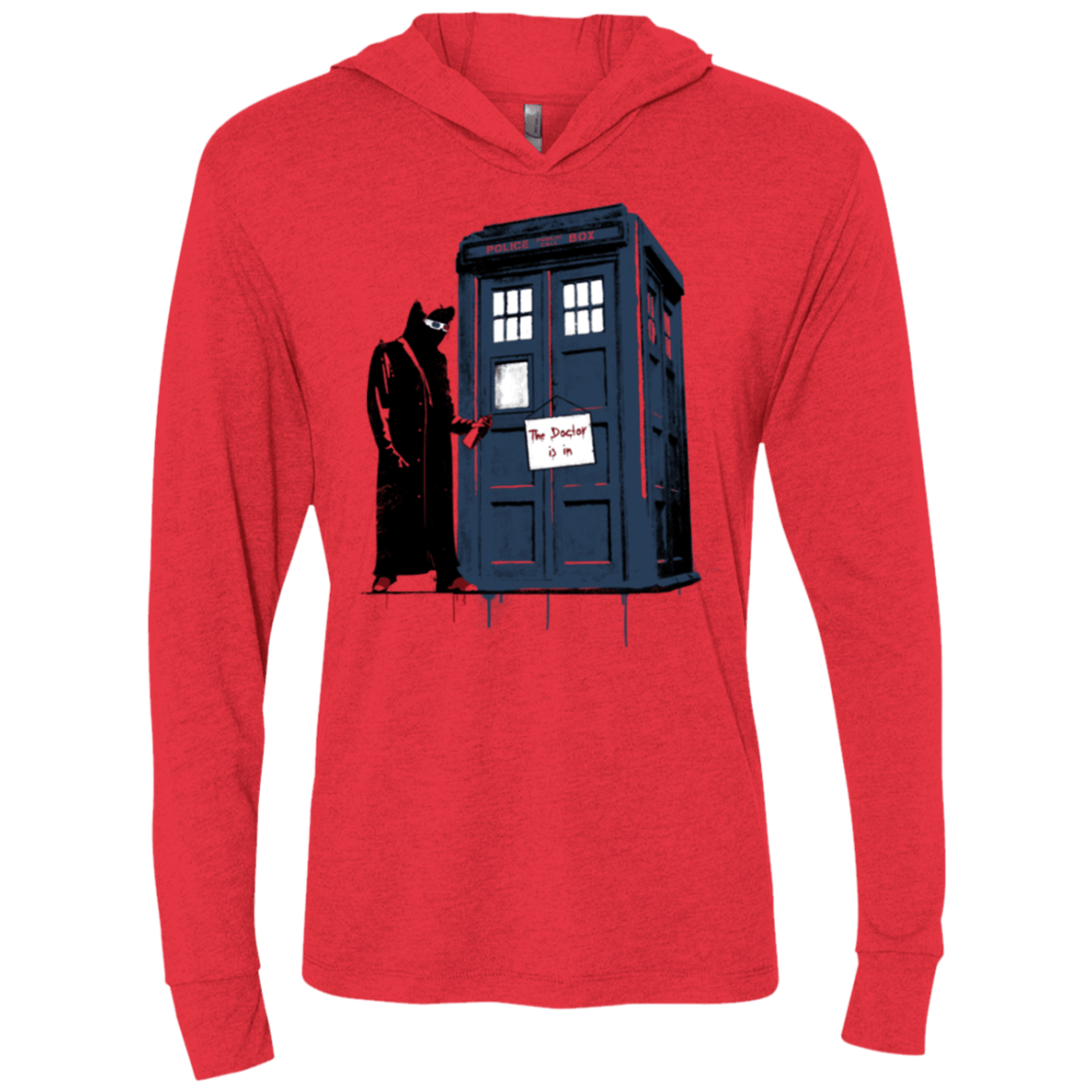 T-Shirts Vintage Red / X-Small DR Banksy 10 Triblend Long Sleeve Hoodie Tee