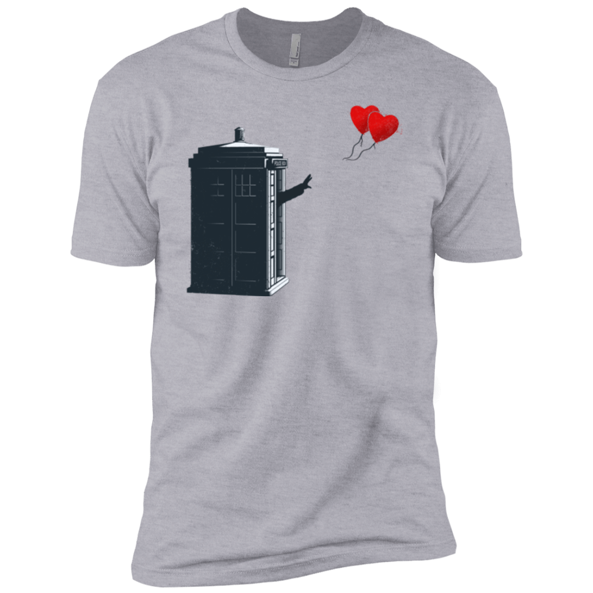 T-Shirts Heather Grey / YXS Dr Banksy Heart Balloon Boys Premium T-Shirt