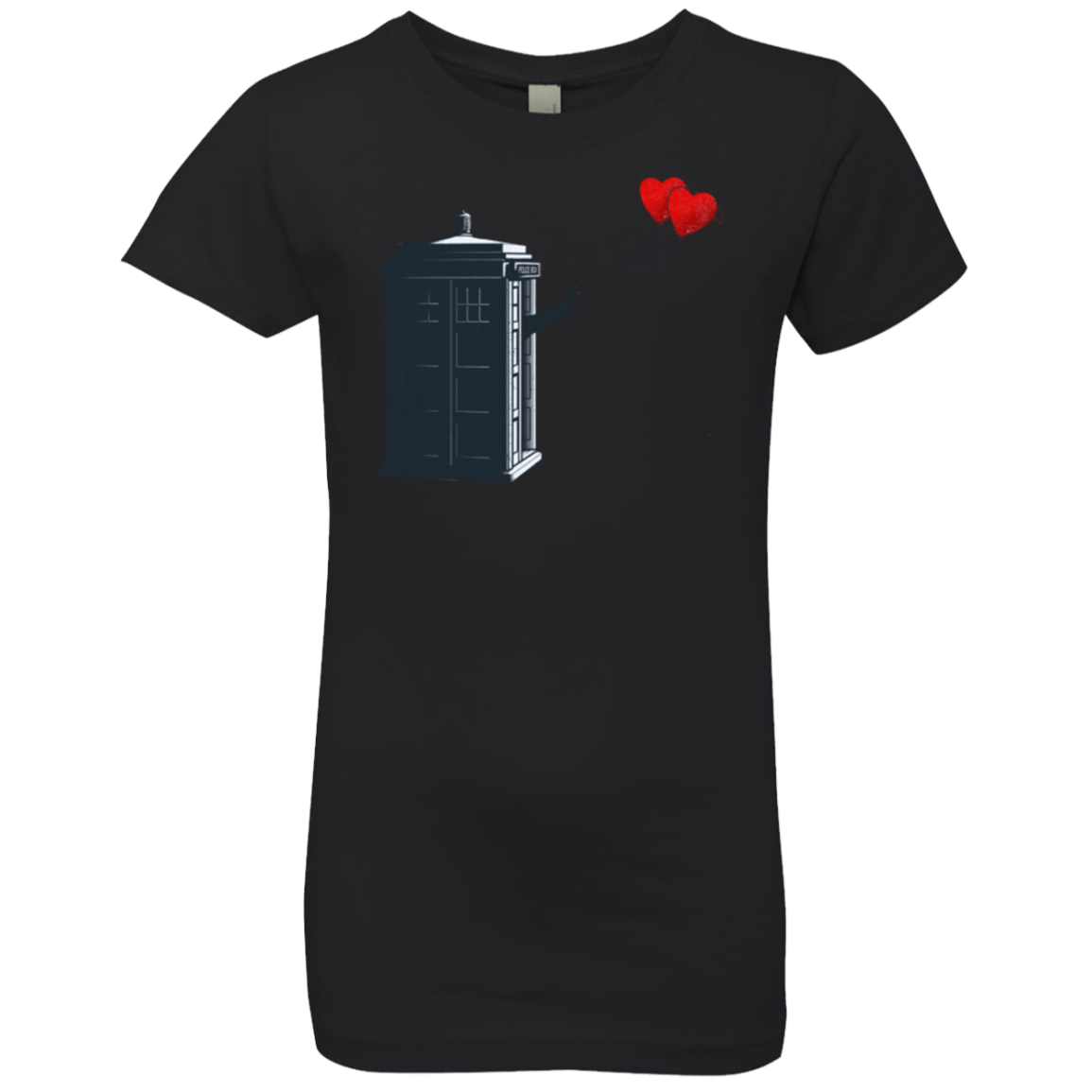 T-Shirts Black / YXS Dr Banksy Heart Balloon Girls Premium T-Shirt
