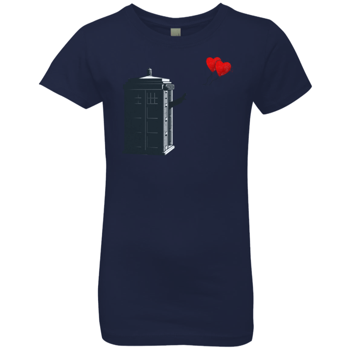 T-Shirts Midnight Navy / YXS Dr Banksy Heart Balloon Girls Premium T-Shirt