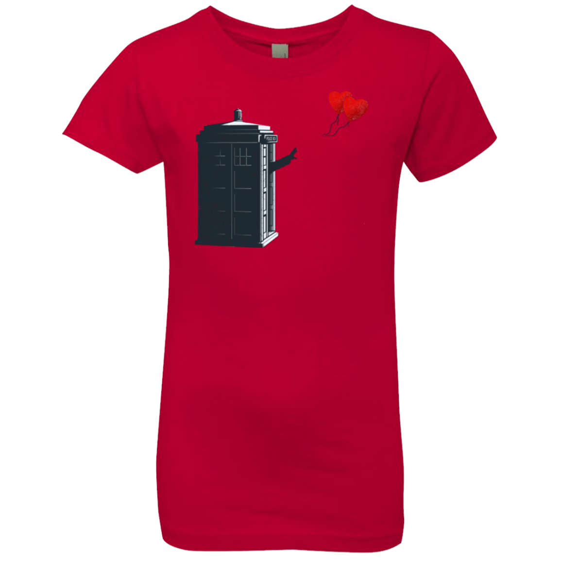 T-Shirts Red / YXS Dr Banksy Heart Balloon Girls Premium T-Shirt