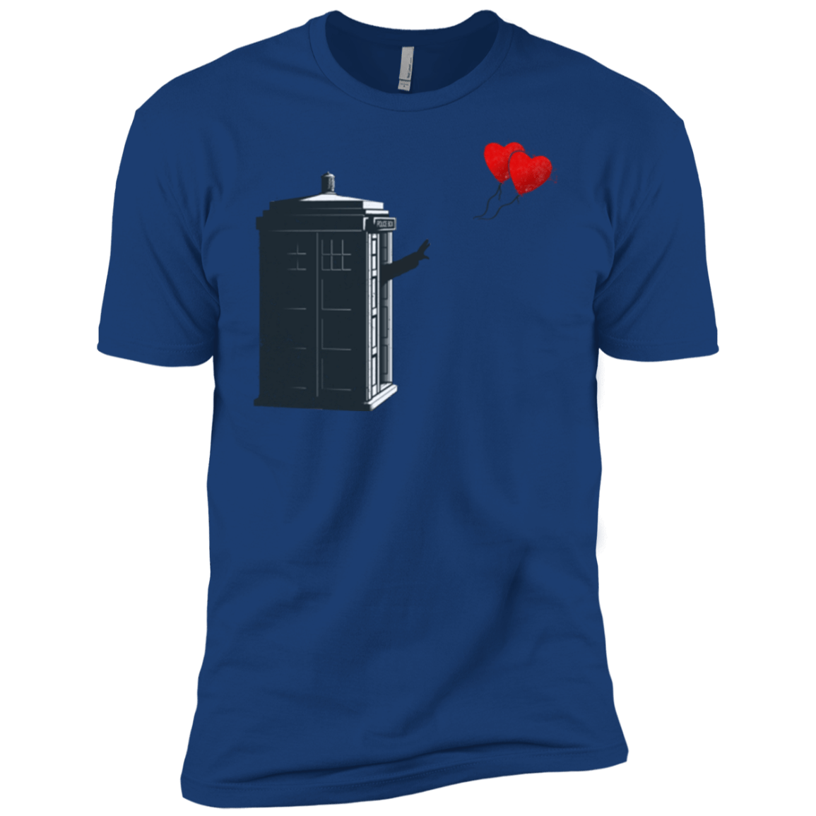 T-Shirts Royal / X-Small Dr Banksy Heart Balloon Men's Premium T-Shirt