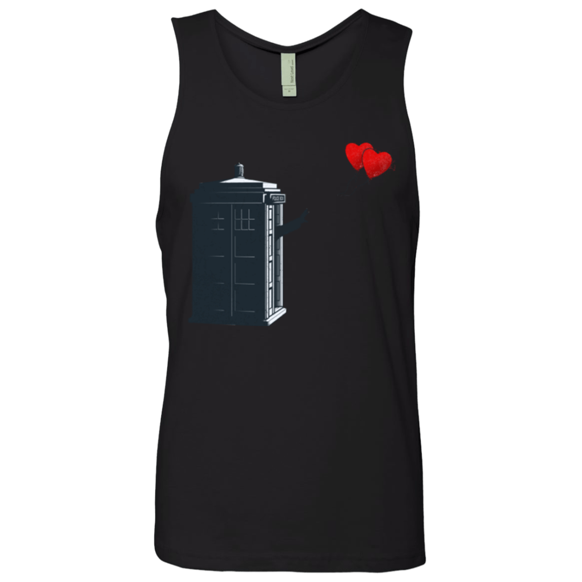 T-Shirts Black / Small Dr Banksy Heart Balloon Men's Premium Tank Top