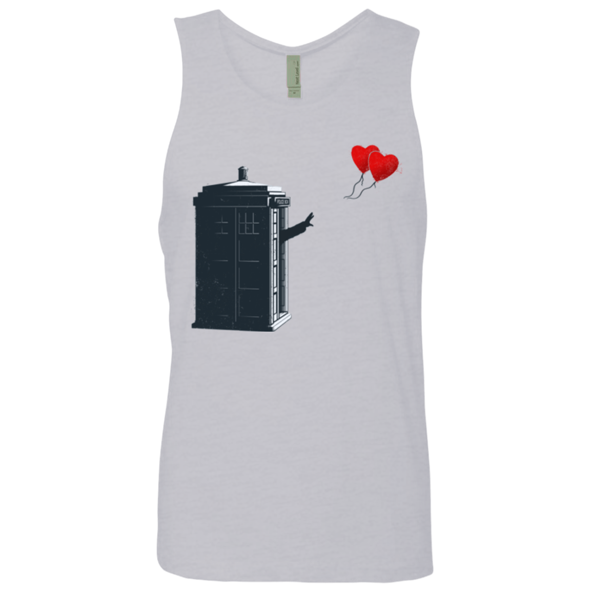 T-Shirts Heather Grey / Small Dr Banksy Heart Balloon Men's Premium Tank Top