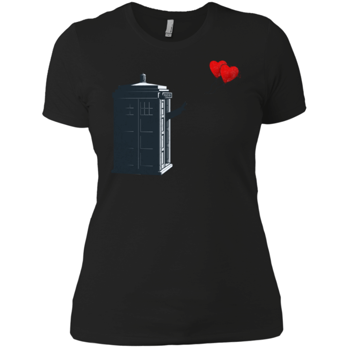 T-Shirts Black / X-Small Dr Banksy Heart Balloon Women's Premium T-Shirt