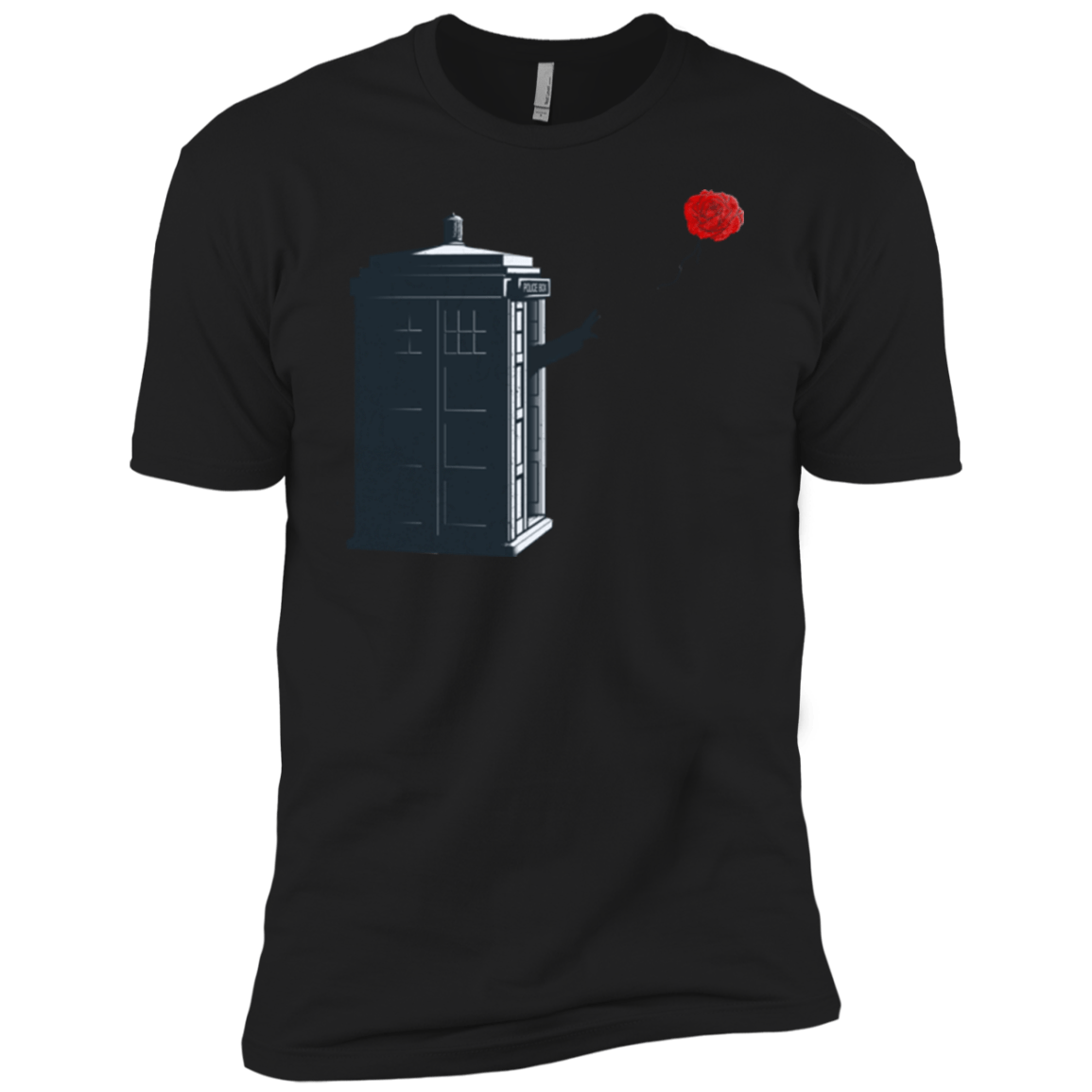 T-Shirts Black / YXS Dr Banksy Rose Balloon Boys Premium T-Shirt