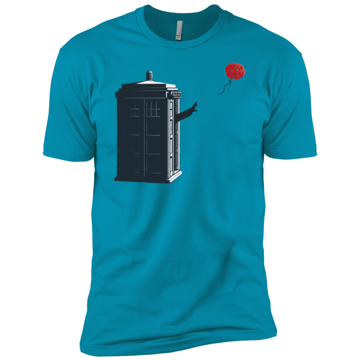 T-Shirts Turquoise / YXS Dr Banksy Rose Balloon Boys Premium T-Shirt