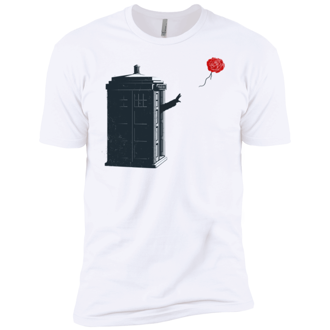 T-Shirts White / YXS Dr Banksy Rose Balloon Boys Premium T-Shirt